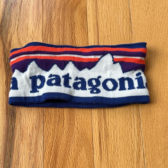 Patagonia Blue and Red Mountain Winter Headband - Picture 1 of 2